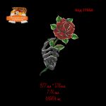 77950 Рука скелета і троянда